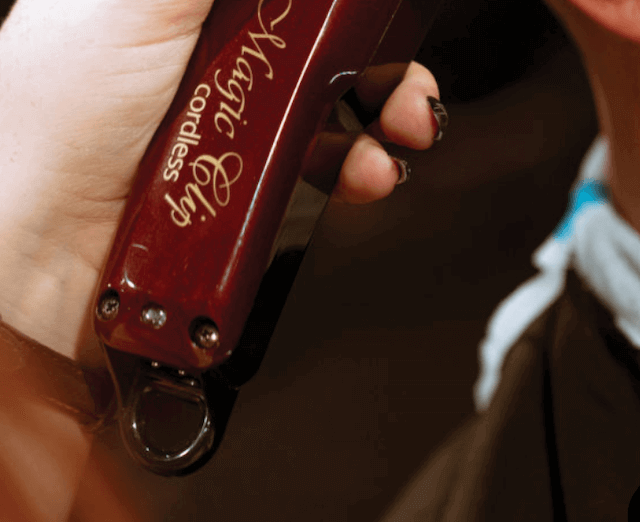 Wahl barber using clipper